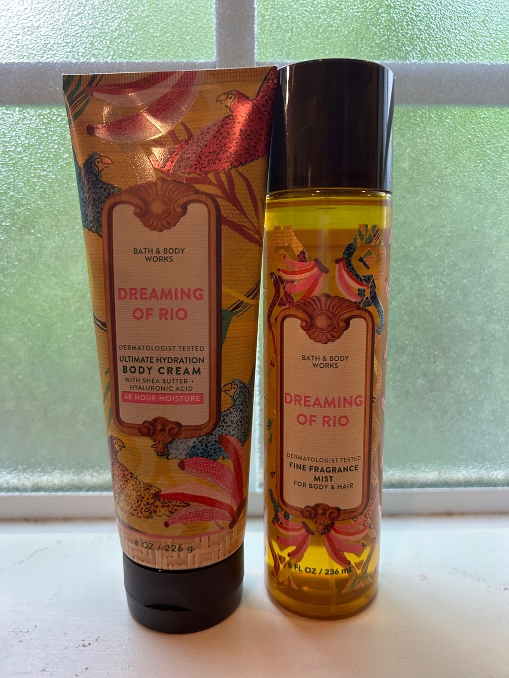 Bath & Body Works Dreaming of Rio Body Cream & Mist - Pink, Gold, Yellow